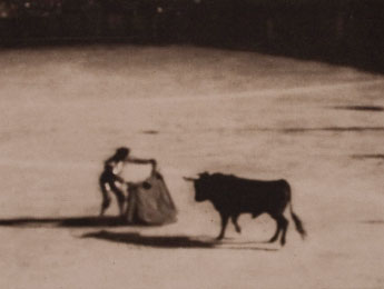 Une corrida en 1908, une scène illustrant une texte de Yann Febvre pour Magazine Aléatoire.