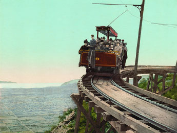 Un tramway des années 1800.