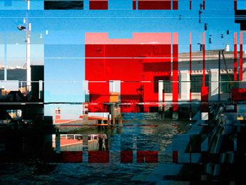 Un paysage portuaire, une image de Yann Febvre illustrant une de ses chroniques pour Magazine Aléatoire.